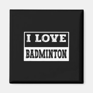 Imán Amo El Diseño De Badminton Para Todos Los Amantes