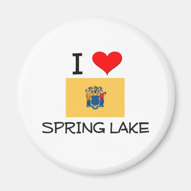 Imán Amo el Lago Primavera Nueva Jersey (Frente)