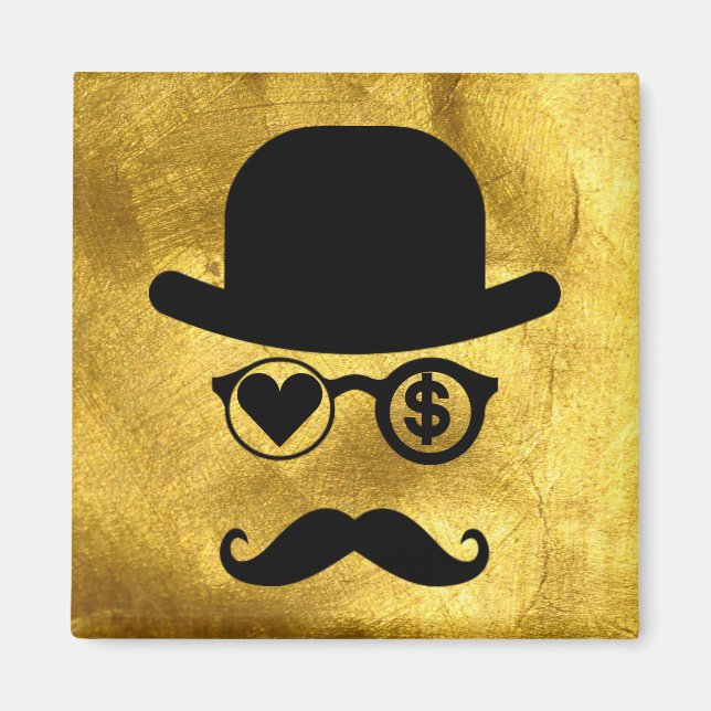 Imán Amo El Mustache Del Magnet Dinero (Frente)