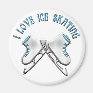 Imán Amo el patinaje de hielo
