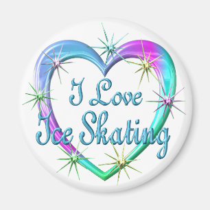 Imán Amo el patinaje de hielo