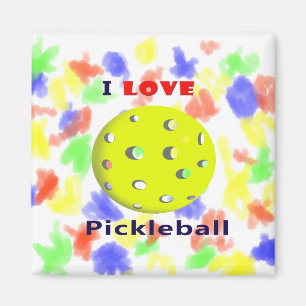 Imán amo el pickleball rojo graphic.png del texto del