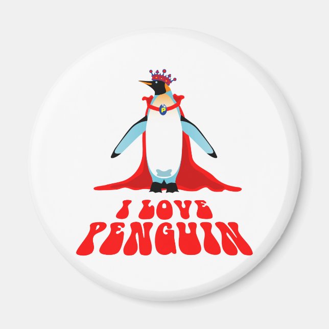 Imán Amo el pingüino (Frente)