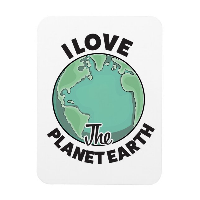 Imán Amo El Planeta Tierra (Vertical)