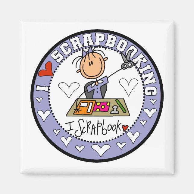 Imán Amo el scrapbooking (Frente)