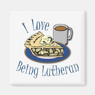 Imán Amo el ser Lutheran divertido