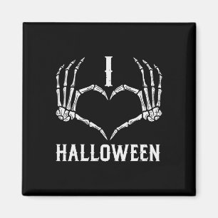 Imán Amo Halloween Skeleton Manos Corazón Cute Mujeres 