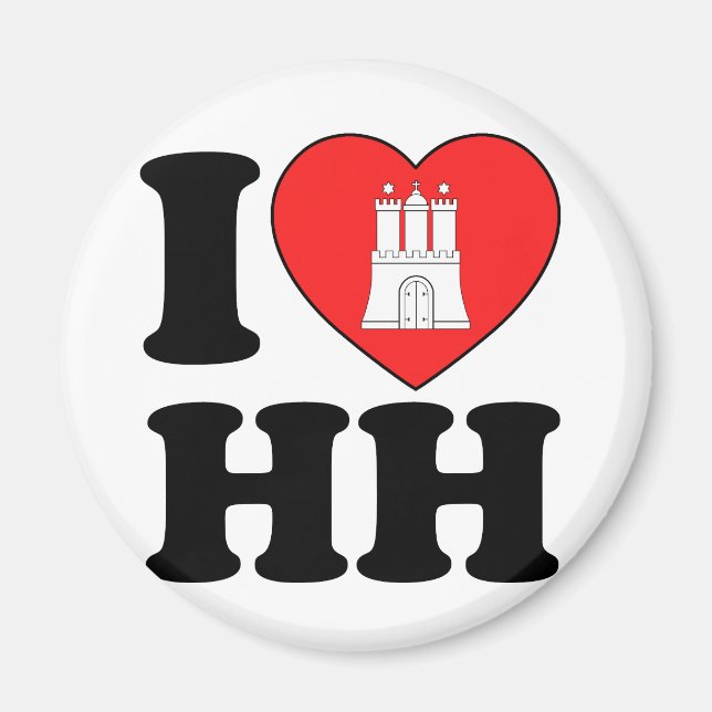Imán Amo Hamburgo (HH) (Frente)
