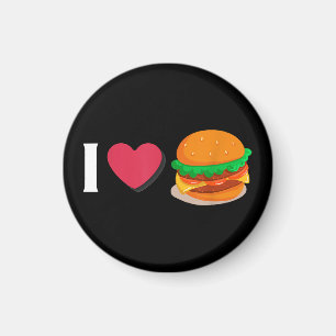 Imán Amo Hamburguesa Hamburguesa Con Queso Comer Insalu