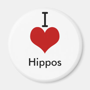 Imán Amo hipopótamos (del corazón)