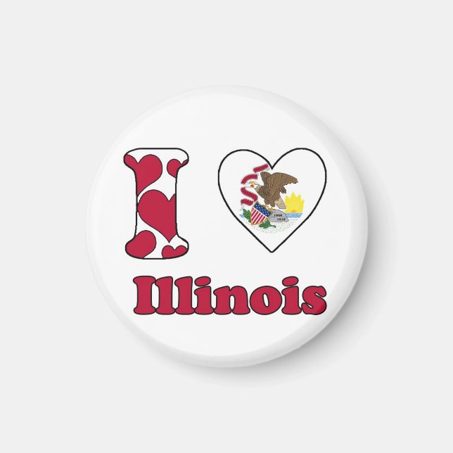 Imán Amo Illinois (Frente)