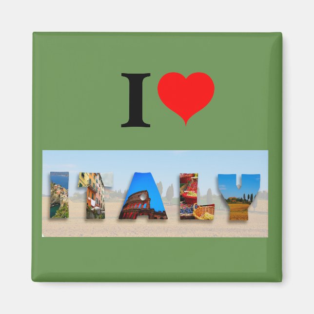 Imán Amo Italia (Frente)