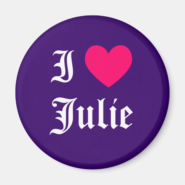 Imán Amo Julie (Frente)