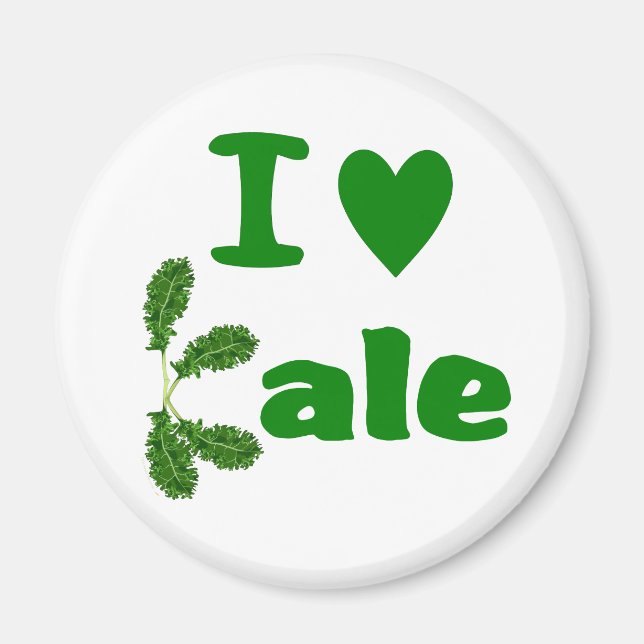 Imán Amo Kale (I Heart Kale) Verduras/jardinero (Frente)
