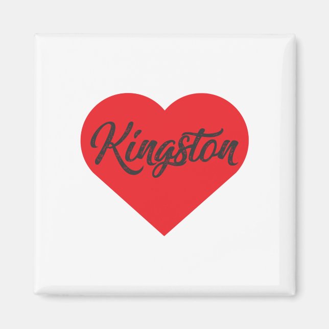 Imán Amo Kingston - Jamaica (Frente)
