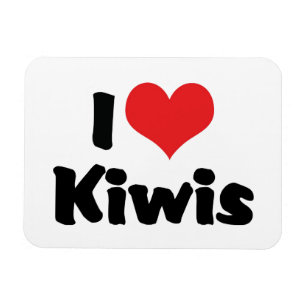 Imán Amo kiwis con corazón - Amante del kiwi