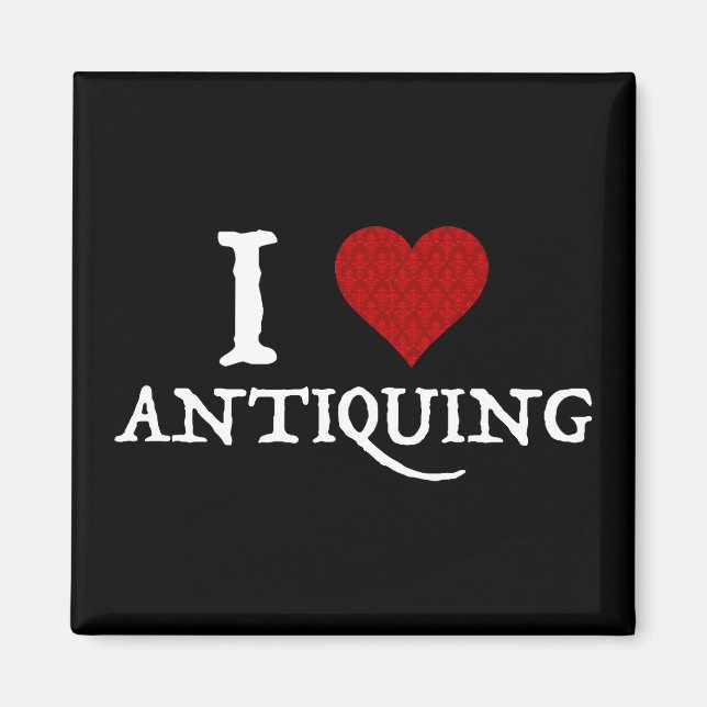 Imán Amo la Antigüedad (del corazón) (Frente)