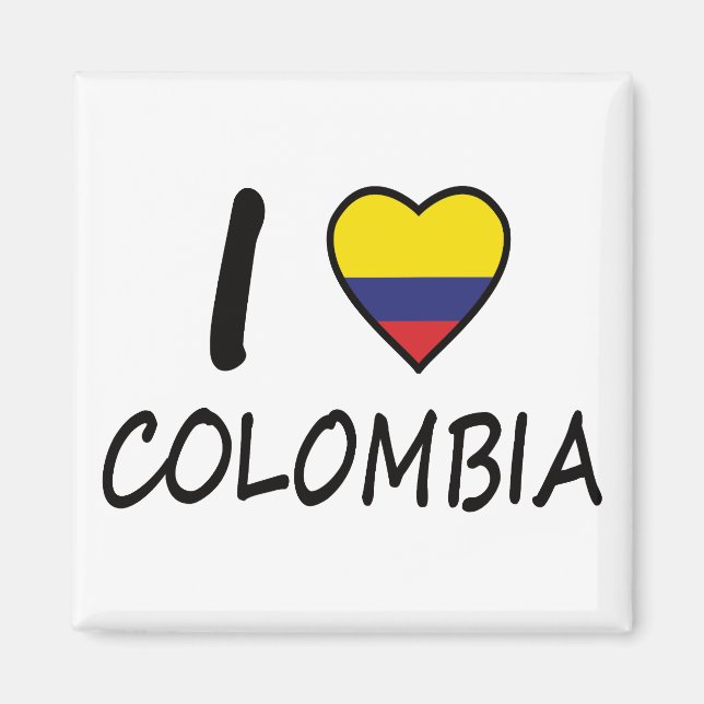 Imán Amo la bandera colombiana (Frente)