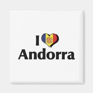 Imán Amo la bandera de Andorra