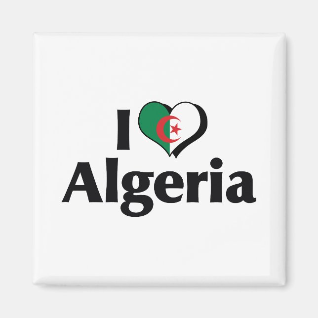 Imán Amo la bandera de Argelia (Frente)
