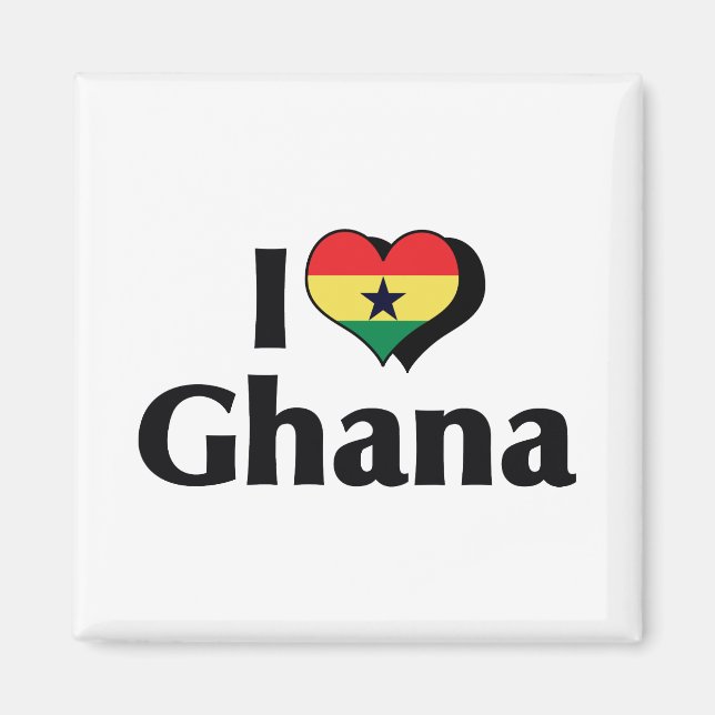 Imán Amo la bandera de Ghana (Frente)