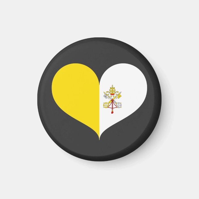 Imán Amo la bandera de la Ciudad del Vaticano (Frente)