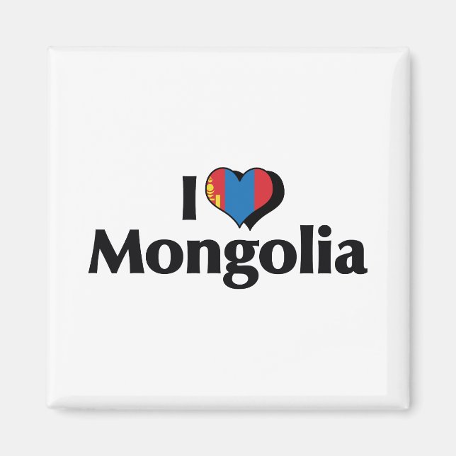 Imán Amo la bandera de Mongolia (Frente)