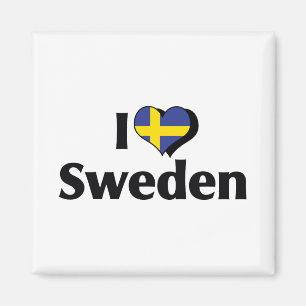 Imán Amo la bandera de Suecia