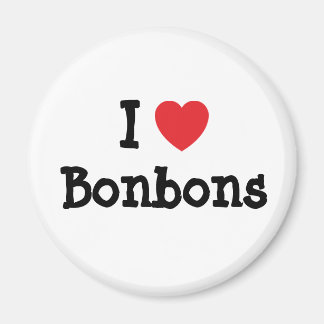 Imán Amo la camiseta de corazón de Bonbons