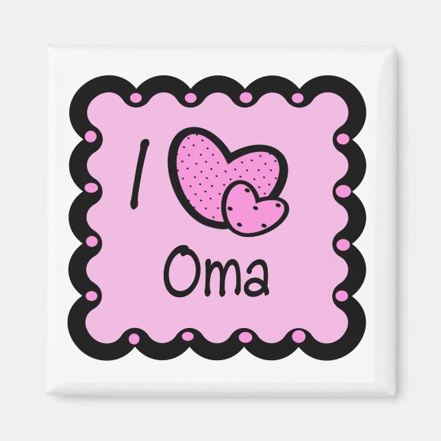 Imán Amo La Camiseta De Oma (Frente)