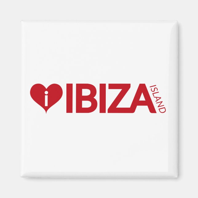 Imán Amo la isla de Ibiza Original Auténticos recuerdos (Frente)