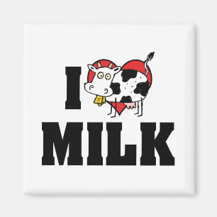 Imán Amo la leche del corazón - Amante de los lácteos d