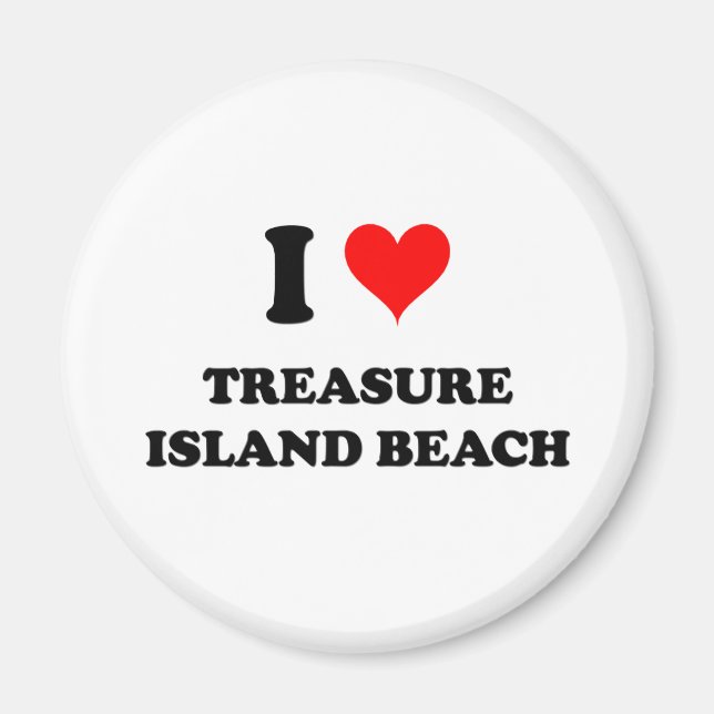Imán Amo la playa de Treasure Island Florida (Frente)
