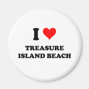 Imán Amo la playa la Florida de la isla del tesoro