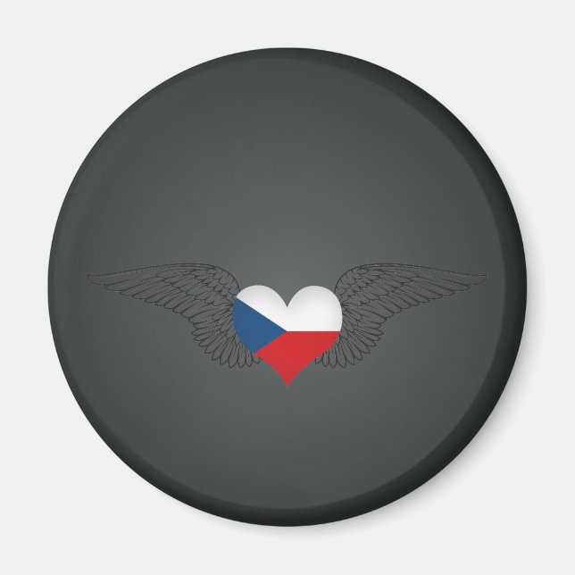 Imán Amo la República Checa - alas (Frente)