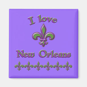 Imán Amo las camisetas de New Orleans, tazas, botones