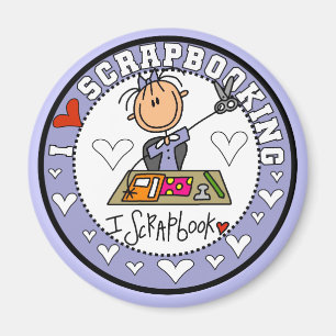 Imán Amo las camisetas y los regalos de Scrapbooking