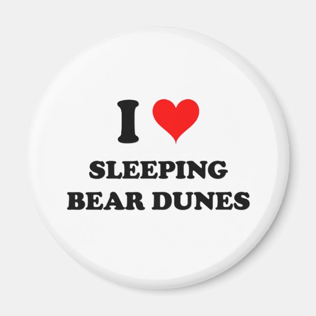 Imán Amo las dunas del oso durmiente Michigan (Frente)