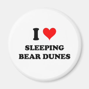 Imán Amo las dunas Michigan del oso el dormir