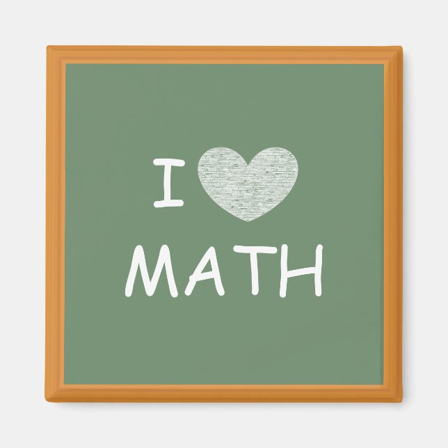 Imán Amo las matemáticas (Frente)