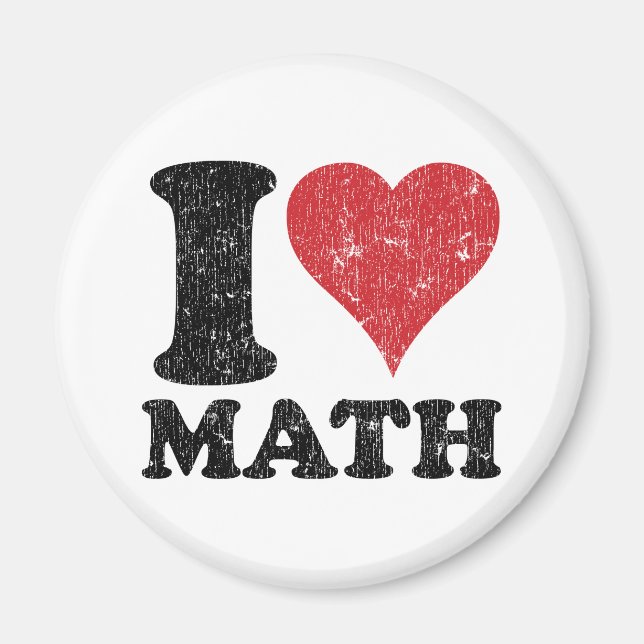 Imán Amo las matemáticas (Frente)