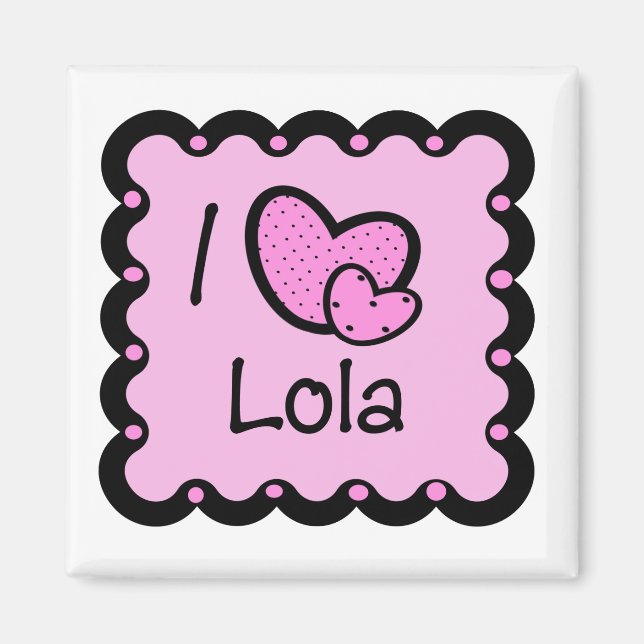 Imán Amo Lola Cute T-Shirt (Frente)