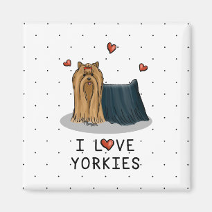 Imán Amo los corazones de los Yorkies (Amo los Territor