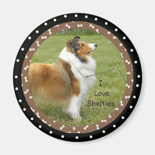 Imán Amo los perros de Sheltie