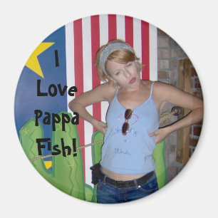 Imán ¡Amo los pescados de Pappa!