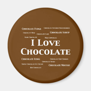 Imán Amo los regalos del chocolate