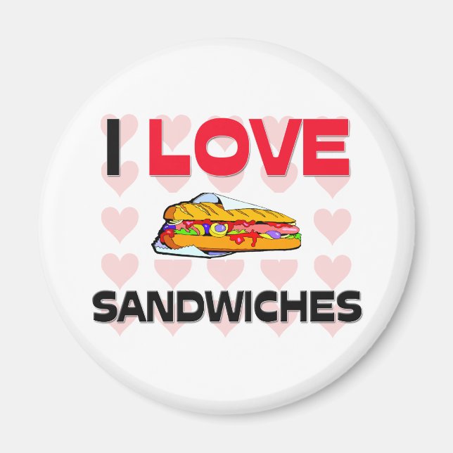 Imán Amo los sándwiches (Frente)