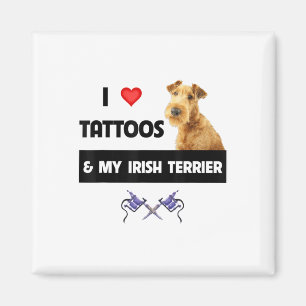 Imán Amo Los Tatuajes Y Mi Padre Bo, Un Perro Terrier I