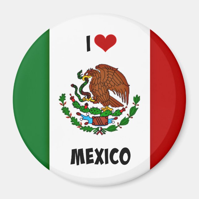 Imán Amo México, Bandera Mexicana, (Frente)