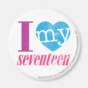 Imán Amo mi 17 aguamarina